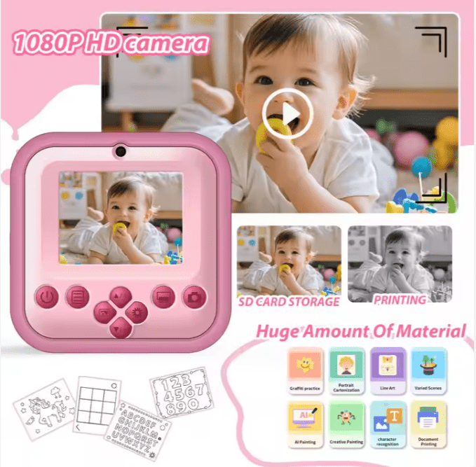 Instant-Print Camera for Kids Ⓢ